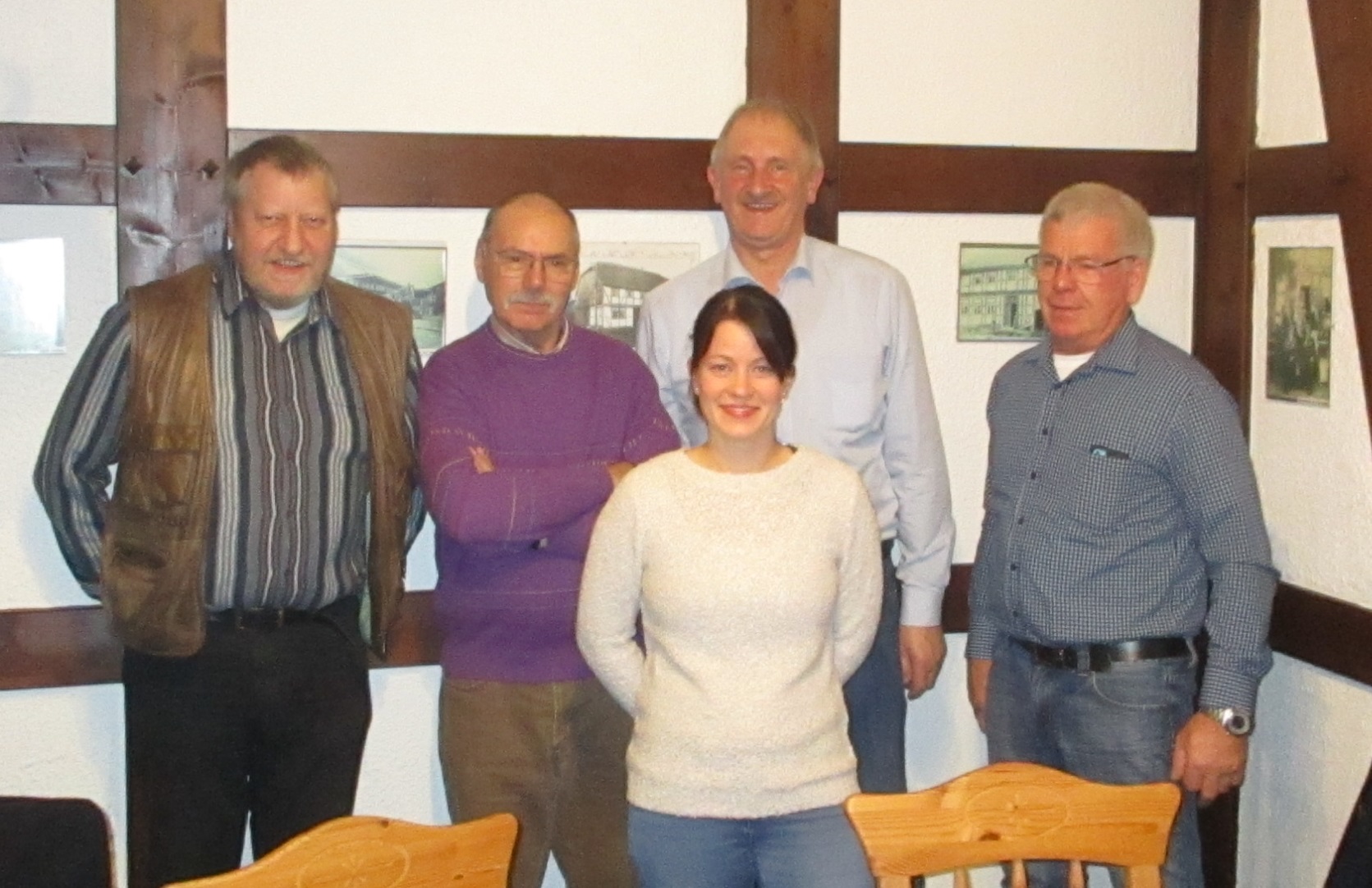 Von links nach rechts: Otto Heinemeyer, Klaus-Peter Platz, Joachim Stnkel, Manfred Rose und vorne Anna-Lena Lampe